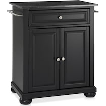 alina black kitchen island   