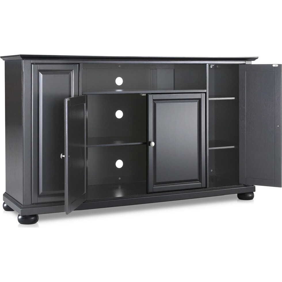 alina black tv stand   