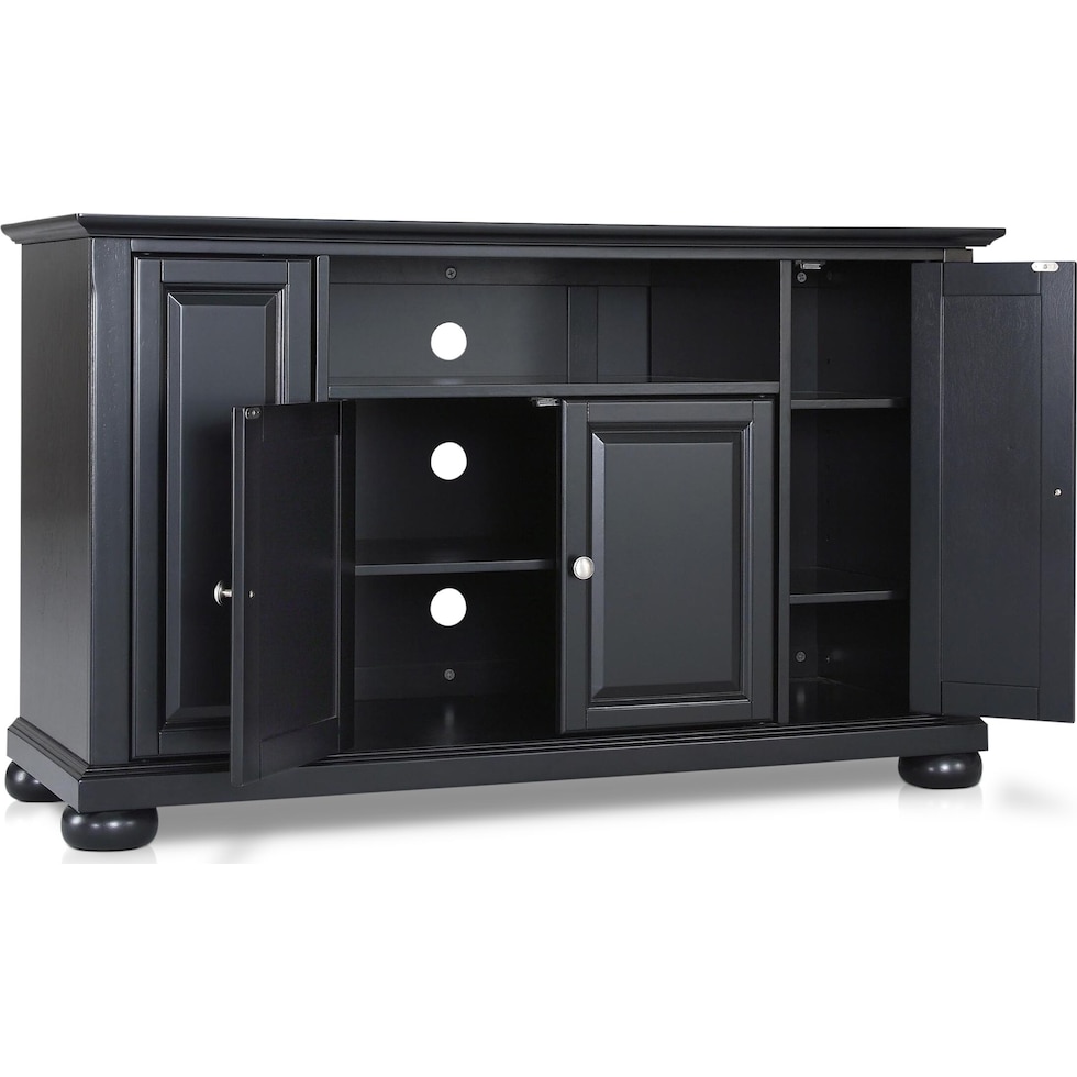 alina black tv stand   