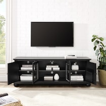 alina black tv stand   