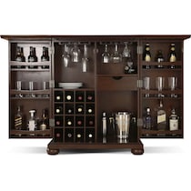 alina dark brown bar cabinet   