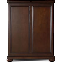 alina dark brown bar cabinet   