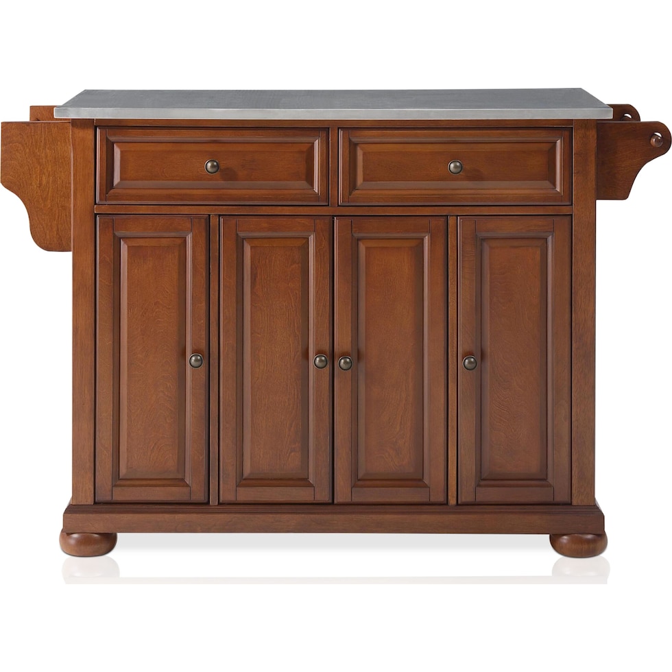 alina dark brown kitchen island   