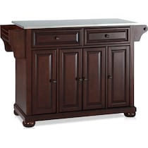 alina dark brown kitchen island   