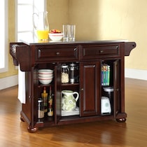 alina dark brown kitchen island   
