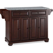 alina dark brown kitchen island   