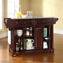 alina dark brown kitchen island   