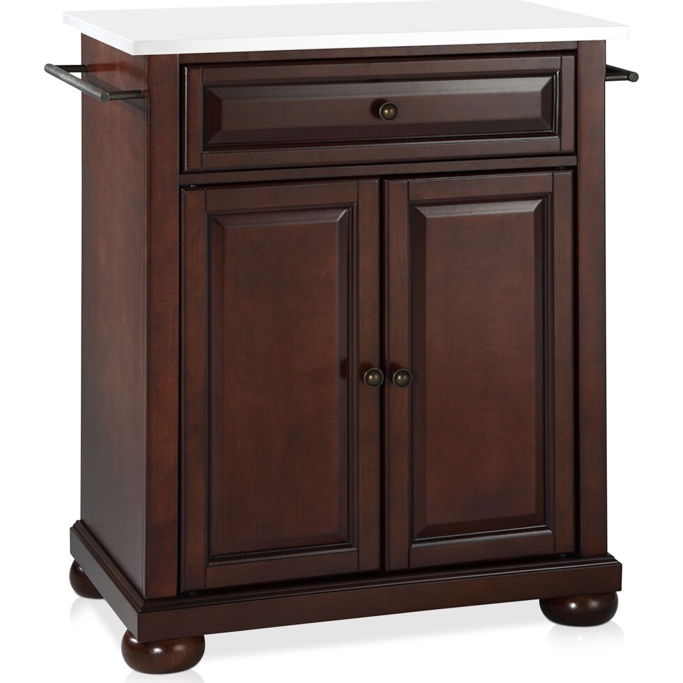 alina dark brown kitchen island   