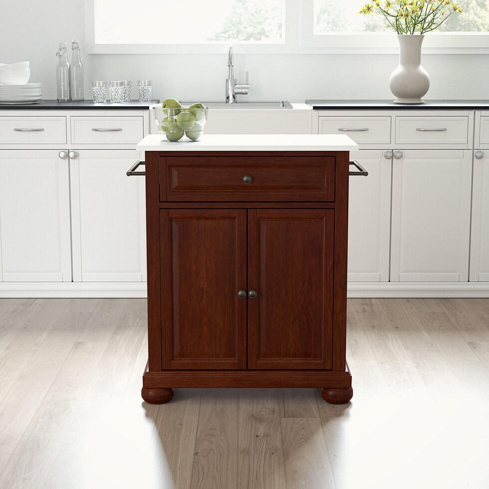 alina dark brown kitchen island   