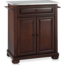 alina dark brown kitchen island   