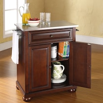 alina dark brown kitchen island   