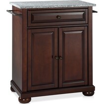alina dark brown kitchen island   