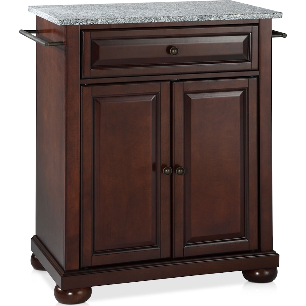 alina dark brown kitchen island   