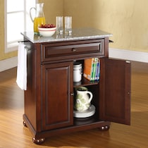 alina dark brown kitchen island   