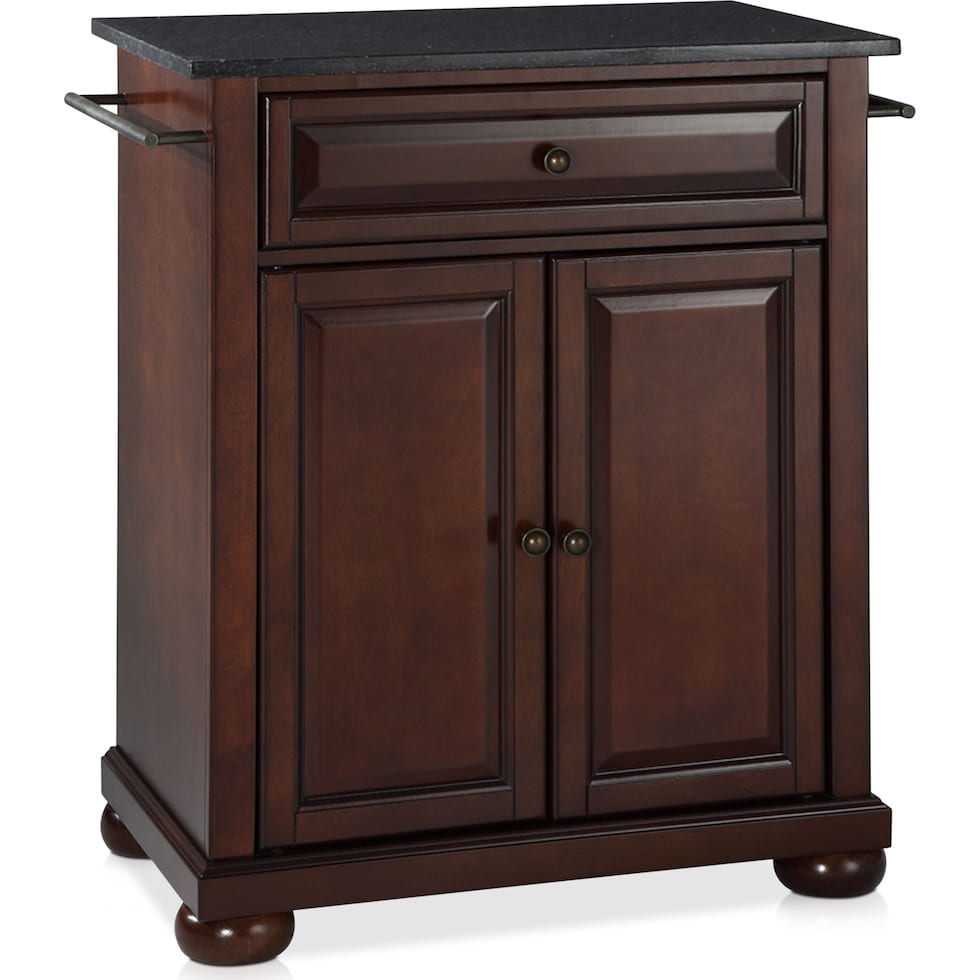 alina dark brown kitchen island   