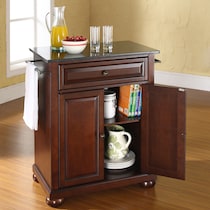 alina dark brown kitchen island   