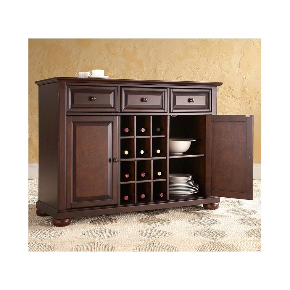 alina dark brown sideboard   