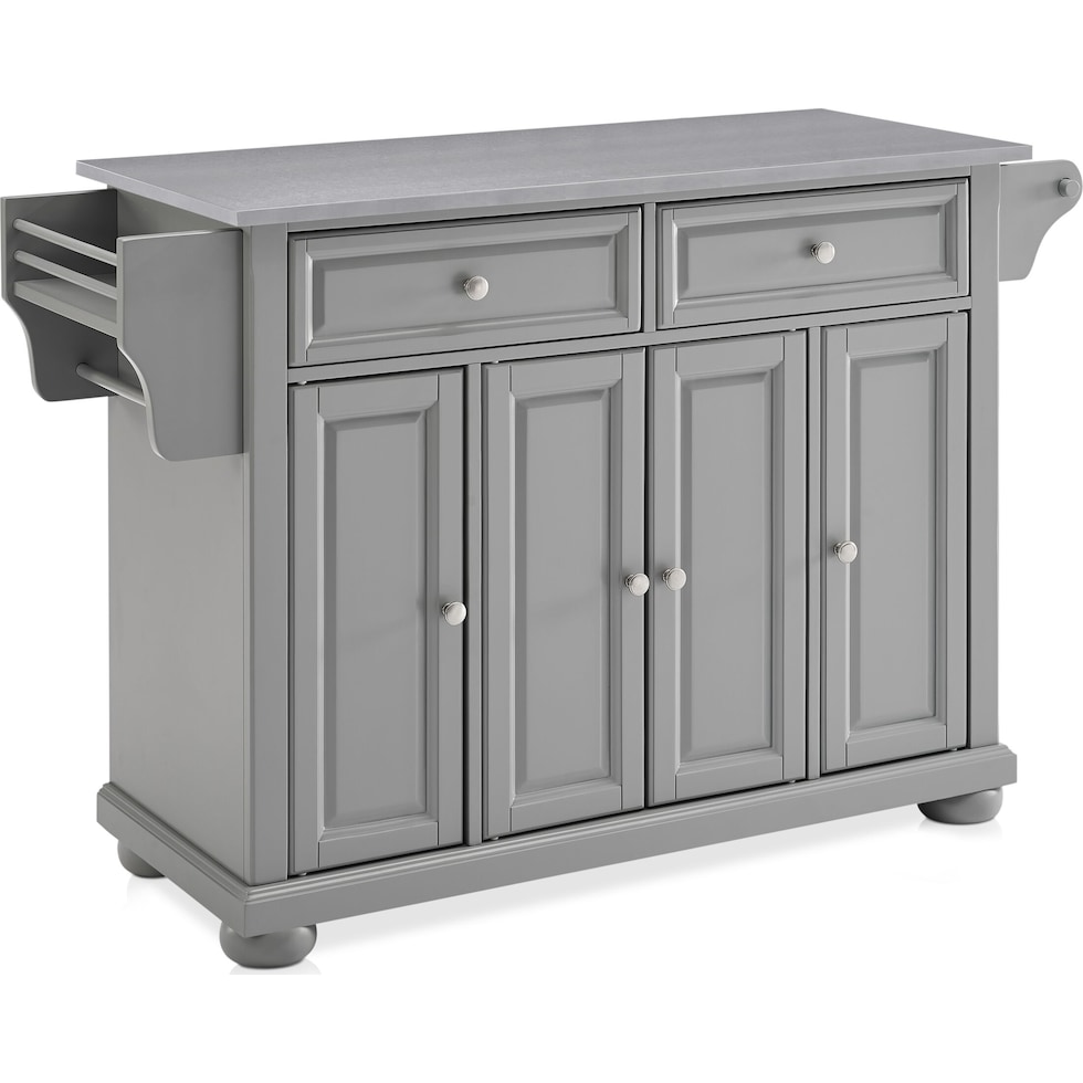 alina gray kitchen island   
