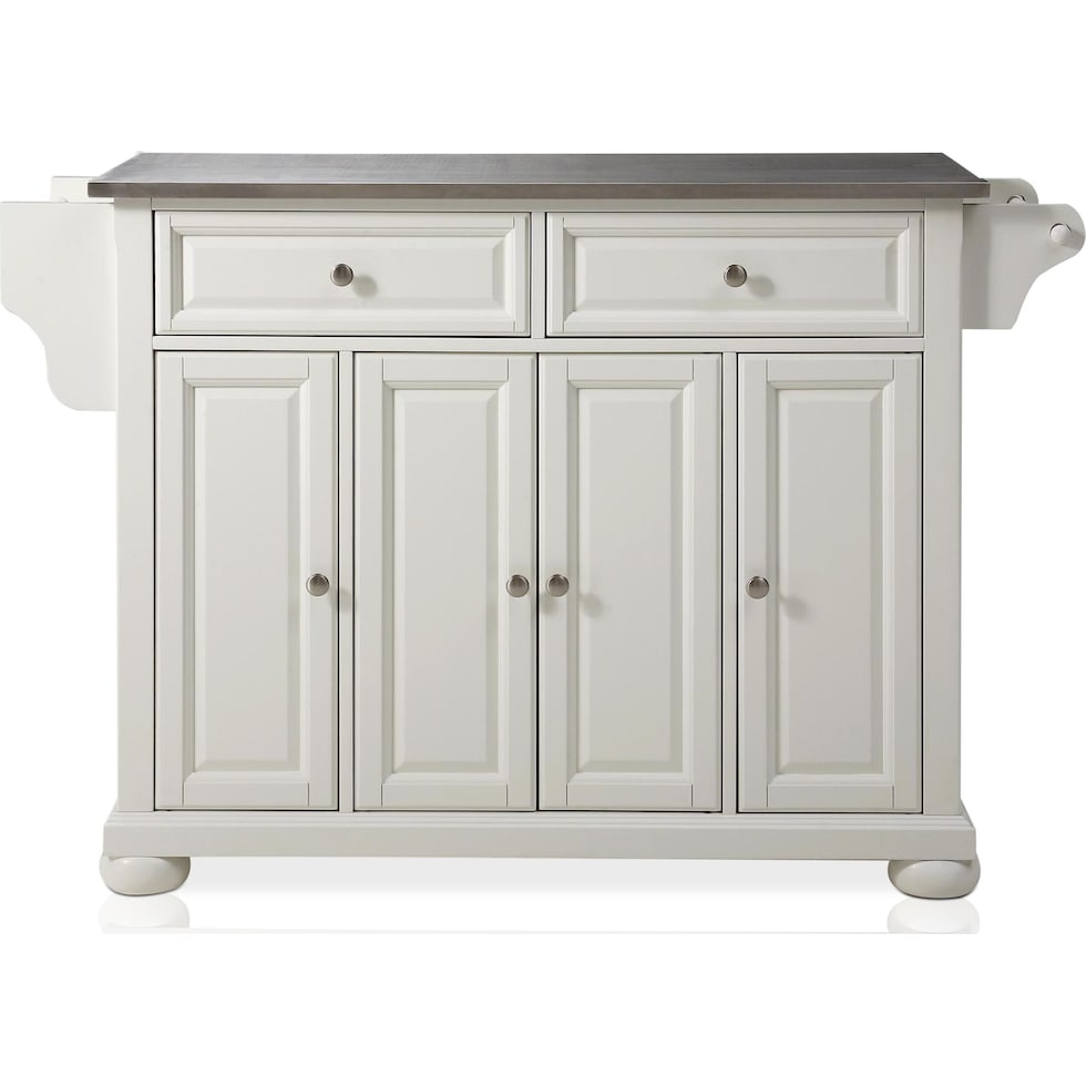 alina white kitchen island   