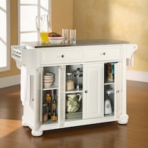 alina white kitchen island   