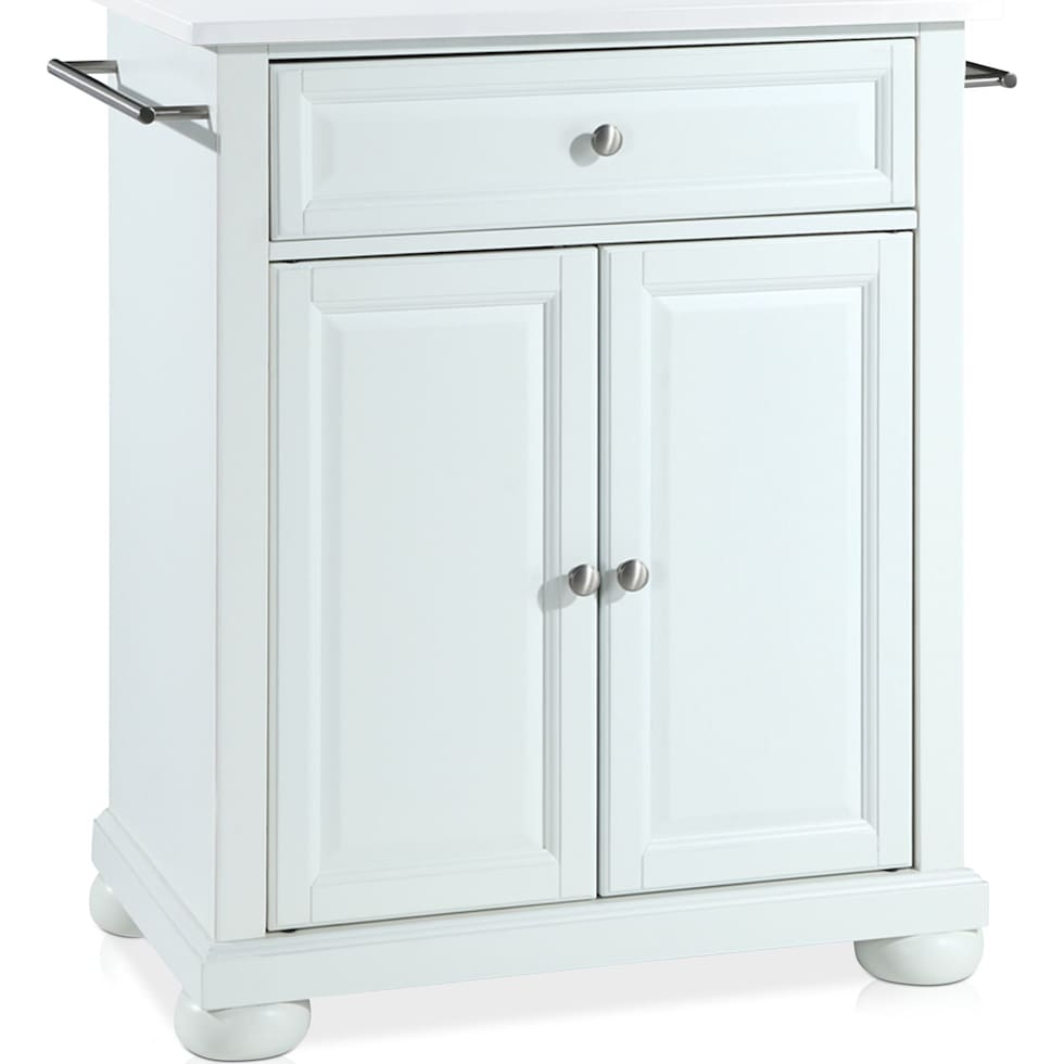 alina white kitchen island   