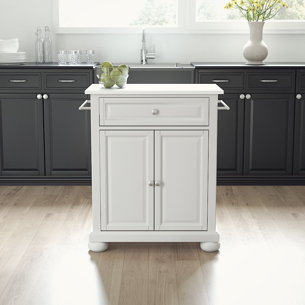 alina white kitchen island   