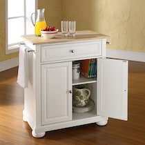 alina white kitchen island   