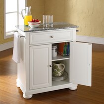 alina white kitchen island   