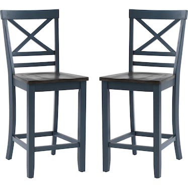 Abbot Set of 2 Counter-Height Stools