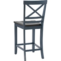 aliza blue counter height stool   