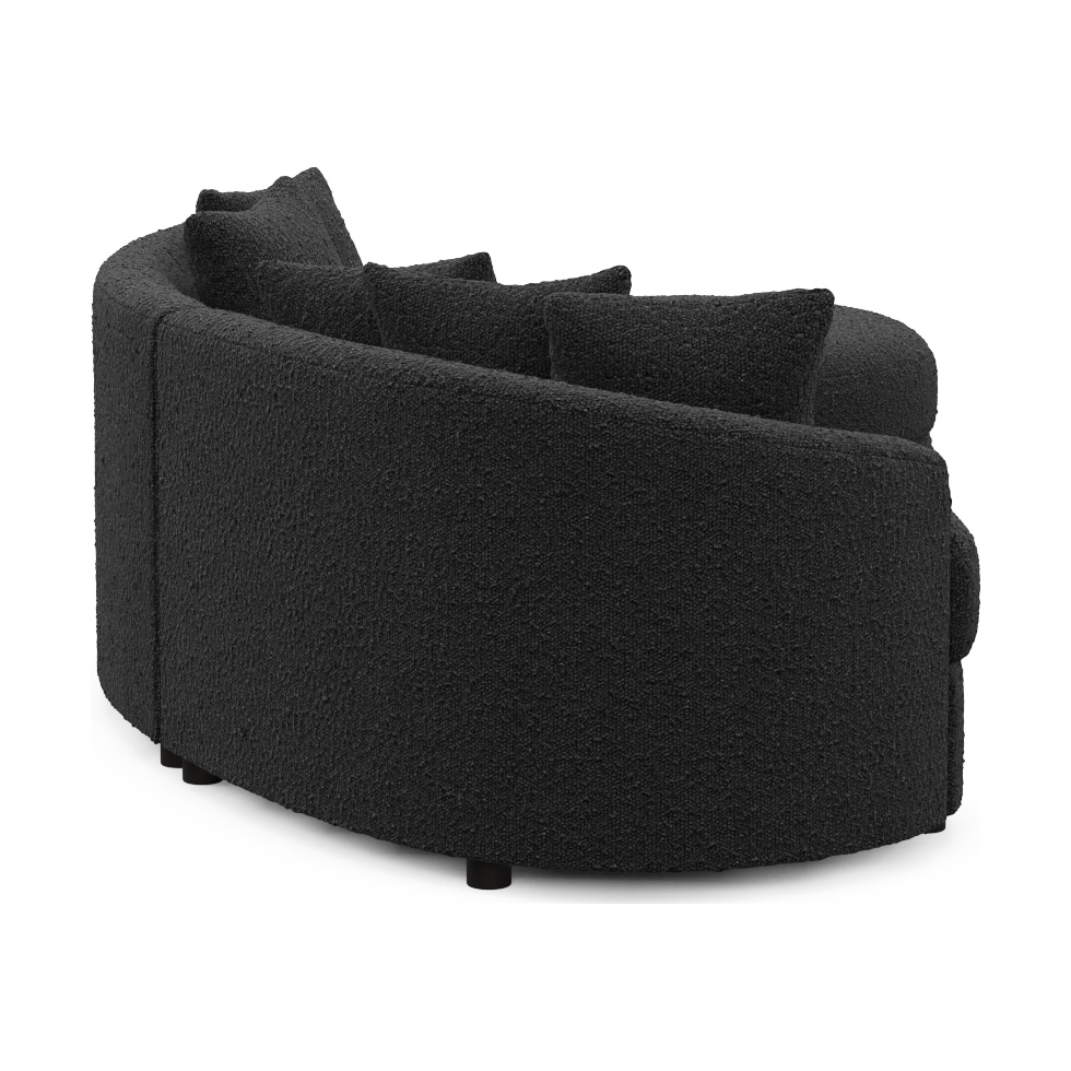 allegra black sectional   