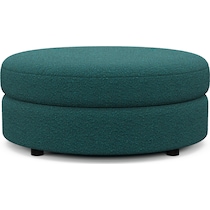 allegra blue ottoman   
