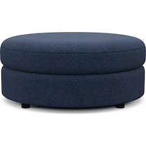 allegra blue ottoman   