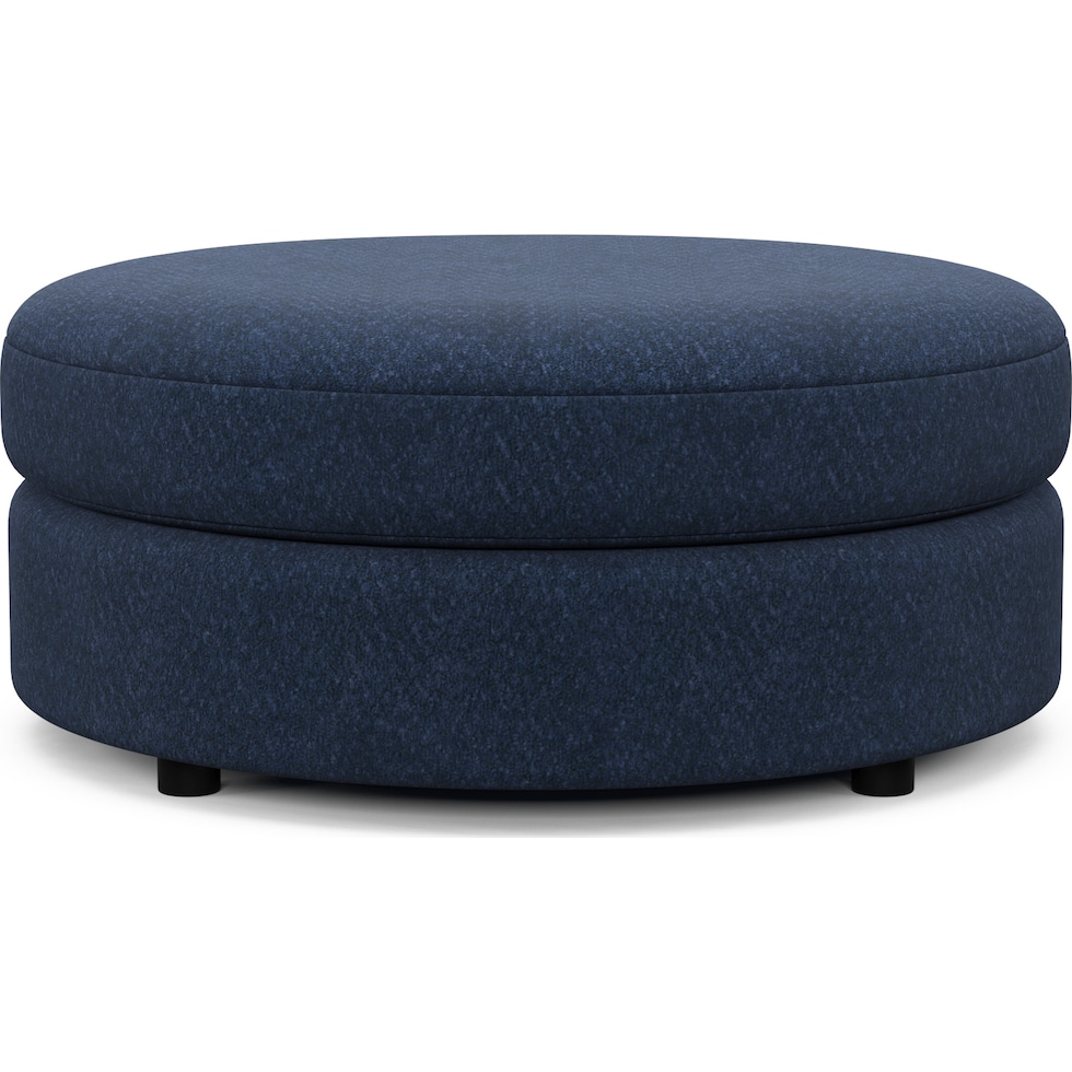 allegra blue ottoman   