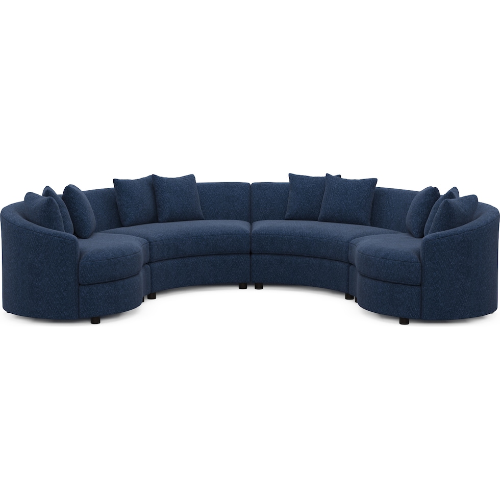 allegra blue sectional   