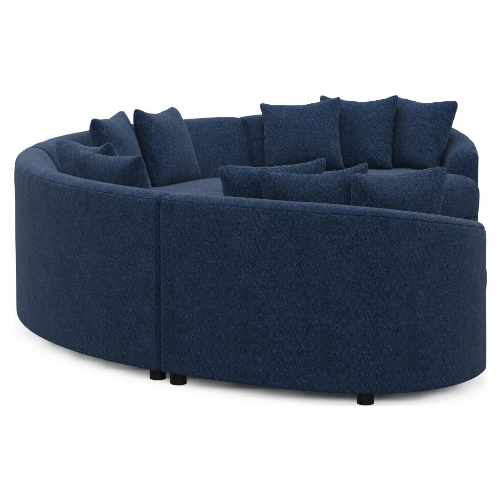 allegra blue sectional   