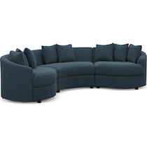 allegra blue sectional   