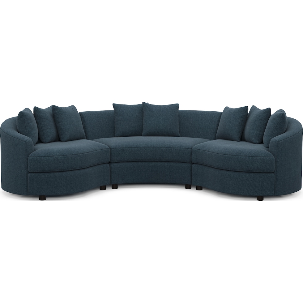 allegra blue sectional   