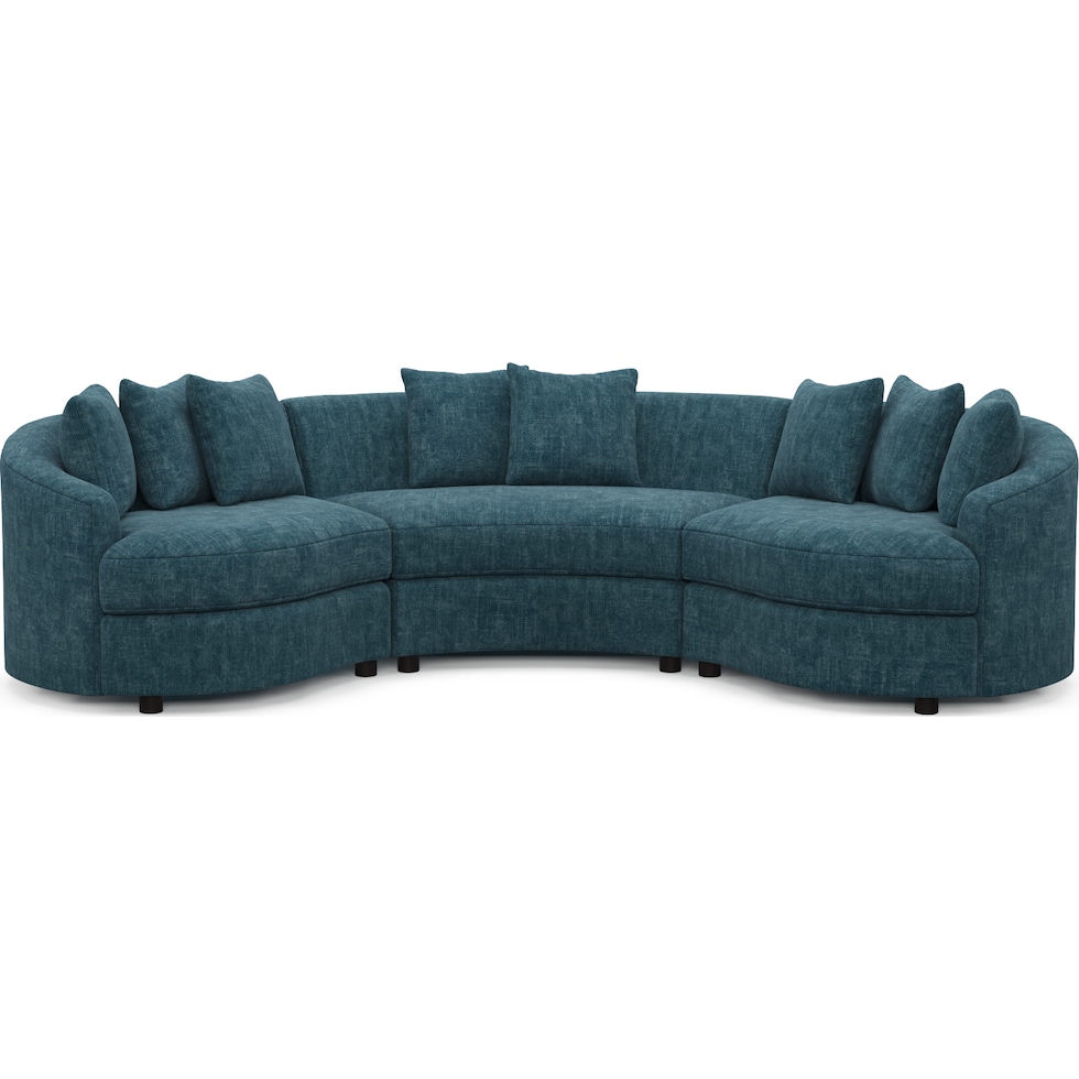 allegra blue sectional   