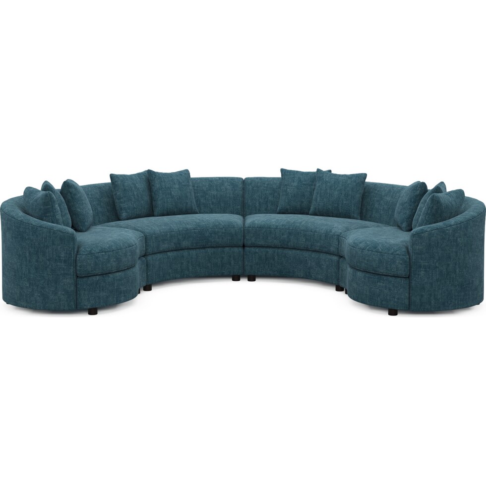 allegra blue sectional   