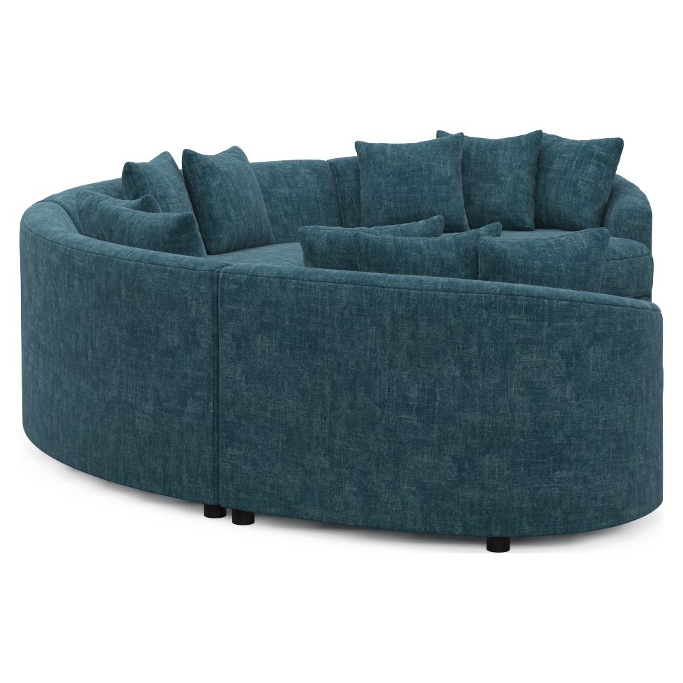 allegra blue sectional   