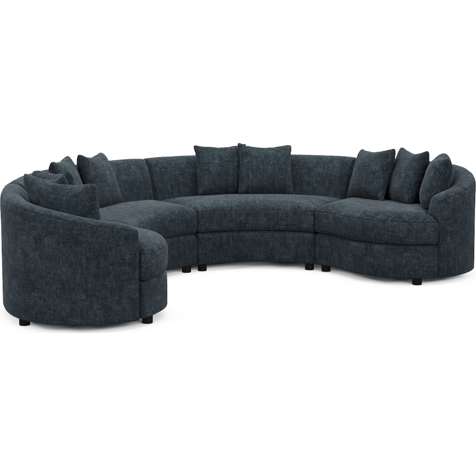 allegra blue sectional   