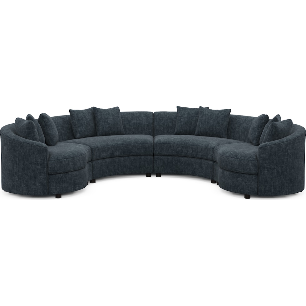 allegra blue sectional   