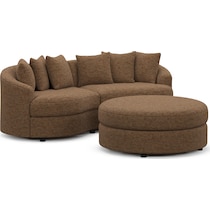 allegra dark brown sectional   