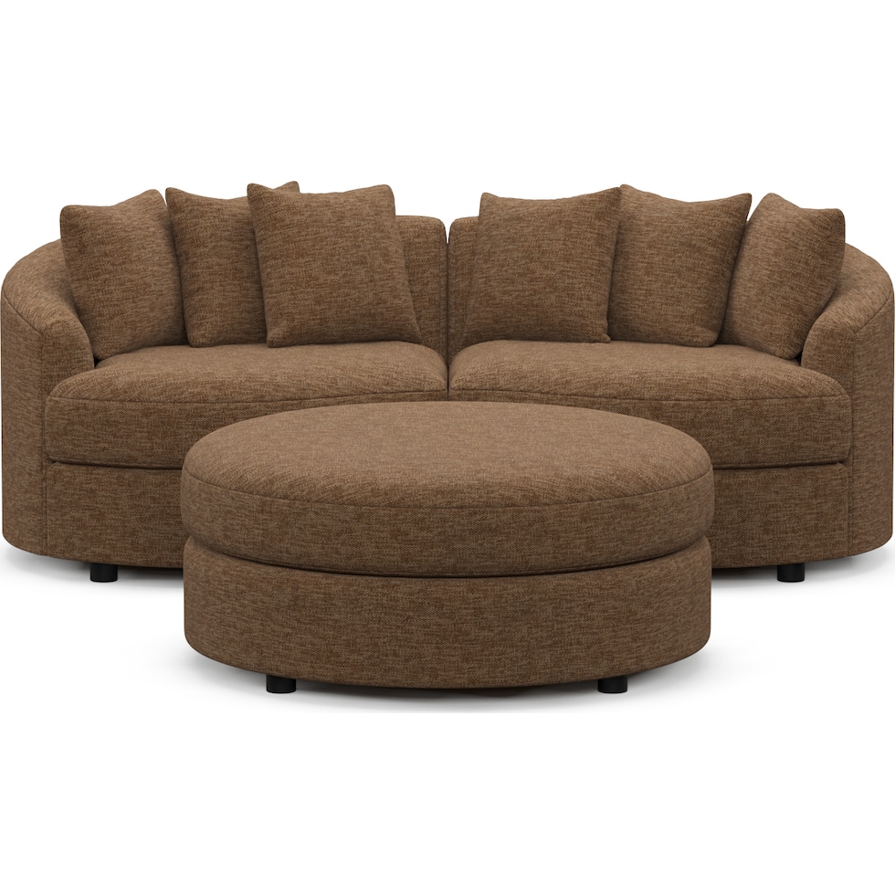 allegra dark brown sectional   