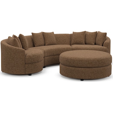 Allegra 3-Piece Sectional and Ottoman