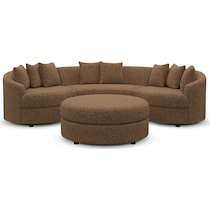 allegra dark brown sectional   