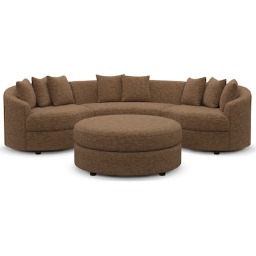 Allegra 3-Piece Sectional and Ottoman