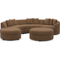 allegra dark brown sectional   