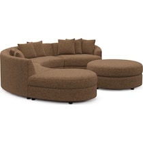 allegra dark brown sectional   